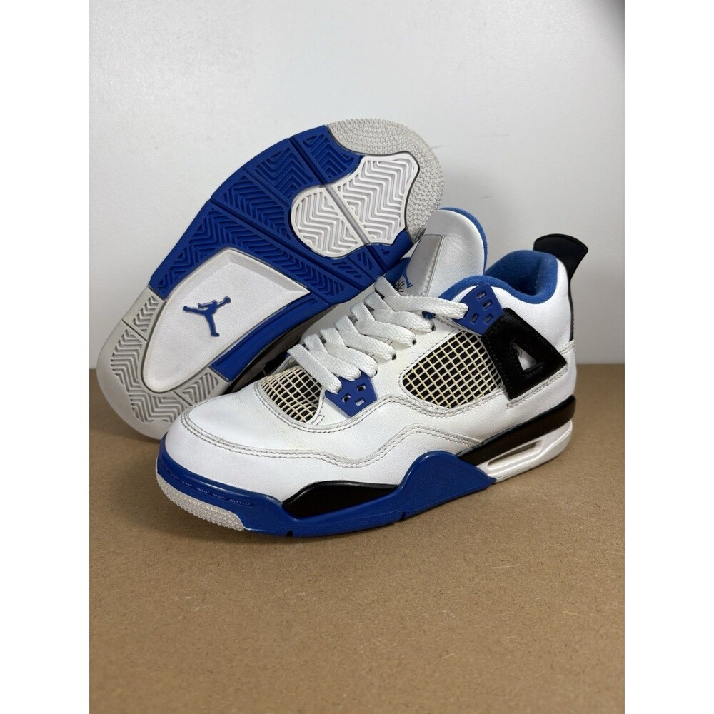 Nike Air Jordan 4 Retro Motorsport GS Shoe Size 5Y Blue 408452-117 Womens 6.5 Og